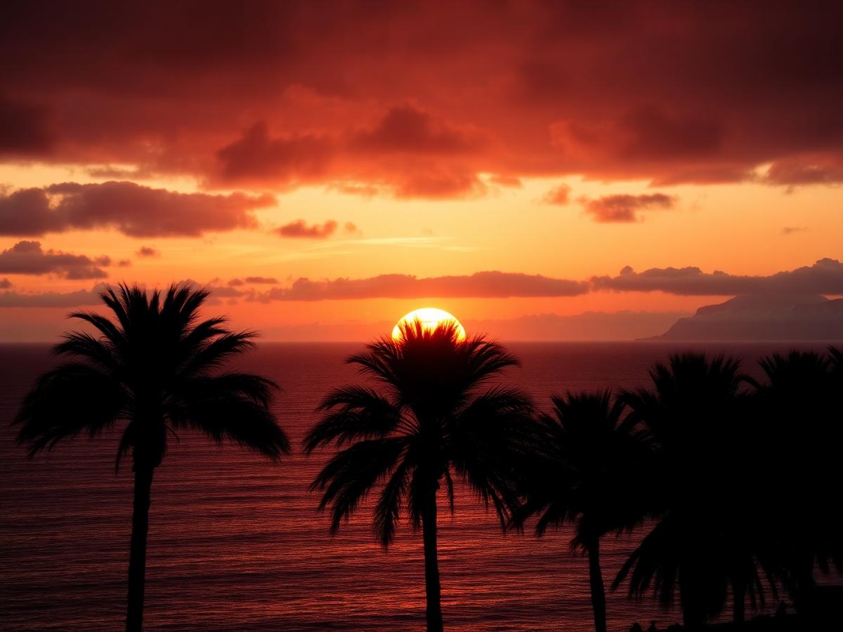 Západ slunce nad oceánem
